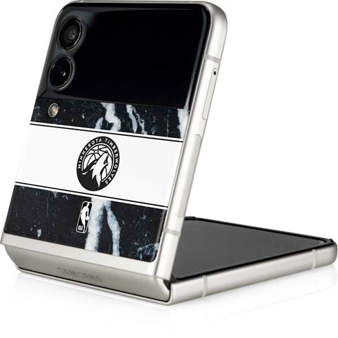 NBA Minnesota Timberwolves Marble Galaxy Z Flip3 5G Skin